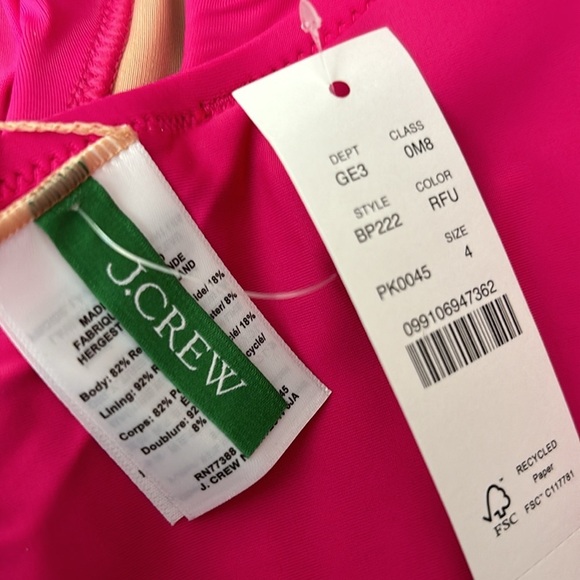 NWT J. Crew Ruched Sides Ruffle Strap One Piece - Picture 11 of 13